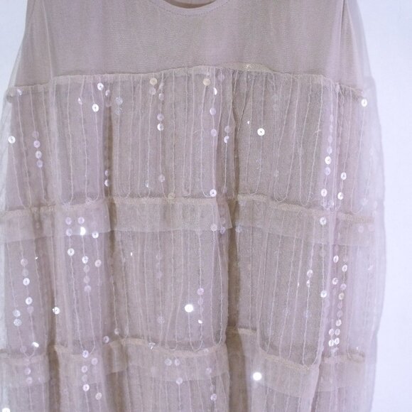 Ann Taylor Loft Tan Blush Sequin Top - Picture 3 of 6